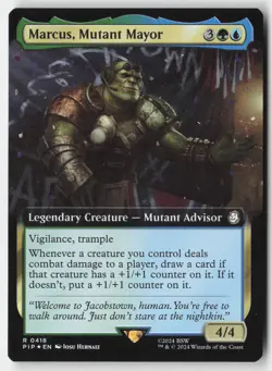 MTG - Marcus, Mutant Mayor (Extended Art) R Universes Beyond: Fallout 418 LP-NM - Image 1