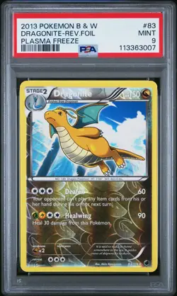 2013 POKEMON PLASMA FREEZE DRAGONITE #83 REVERSE PSA 9 MINT #113363007 - Image 1