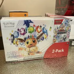 Pokemon Prismatic Evolutions Elite Trainer Box & Booster Bundle - Costco 2 Pack - Image 1
