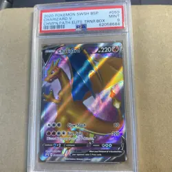 Pokemon TCG Charizard v Sword & Shield SWSH050 Holo Promo Card 2020 PSA 9 - Image 1
