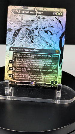 MTG The Eternal Wanderer BORDERLESS MANGA FOIL NM Phyrexia ONE #0335 Rare - Image 2