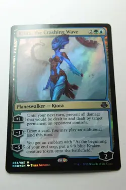 MTG Kiora the Crashing Wave x1-Foil -Duel Decks: Elspeth vs. Kiora-Lightly Playe - Image 1