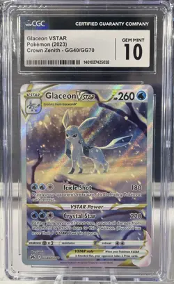 Pokemon TCG Glaceon Vstar GG40/GG70 Galarian Gallery, Crown Zenith | CGC 10 - Image 1