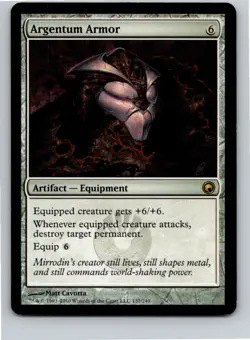 Magic the Gathering Argentum Armor Scars of Mirrodin MTG Free Shipping! - Image 1