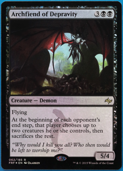 Archfiend of Depravity (Prerelease) FOIL Fate Reforged Promos NM (499814) - Image 1