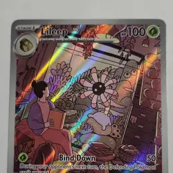 Pokemon TCG Lileep 145/142 Sv07 Stellar Crown Holo IR EN 2024 HP 100 - Image 3