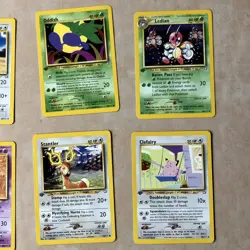 Pokemon TCG Neo Genesis 1st Edition Lot 6 Total Cards - Image 3