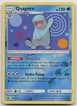 Quagsire 26/70 Uncommon Dragon Majesty Pokemon Reverse Holo NM/LP - Image 1