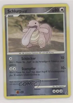 Lickitung German Reverse Foil Pokemon Diamond & Pearl Secret Wonders #91 2007 - Image 1