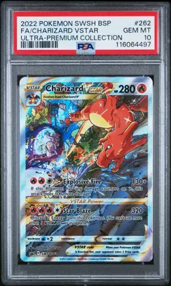 Pokemon Charizard VSTAR Ultra-Premium Coll. Full Alt Art Promo SWSH262 PSA 10 - Image 1