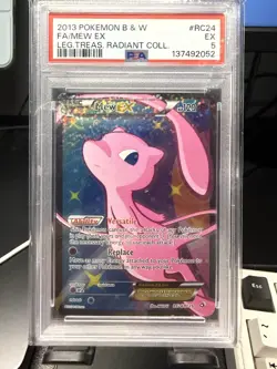 PSA 5 | 2013 Pokemon B&W Mew Ex Full Art Legendary Treasures Radiant Collection - Image 1