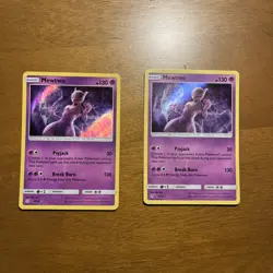 Mewtwo - Detective Pikachu - 12/18 - Pokemon TCG - LP - Holo (2 OF THEM!!!!) - Image 1