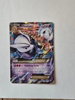 Pokemon M Mewtwo EX 63/162 Breakthrough Mega EX Holo Full Art Ultra Rare - Image 1