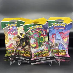 Pokemon Sword and Shield Evolving Skies Hanger Booster Packs x 4 New Sealed - Image 1