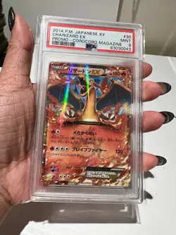 2014 POKEMON JPN XY PROMO COROCORO MAGAZINE #30 CHARIZARD EX PSA 9 - Image 2
