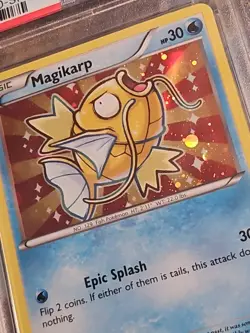2016 POKEMON XY BLACK STAR PROMO SHINY MEGA GYARADOS #XY143 MAGIKARP-HOLO PSA 8 - Image 2
