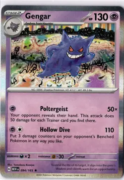 Pokemon Tcg Scarlet And Violet 151 Gengar 094/165 Holo English - Image 1