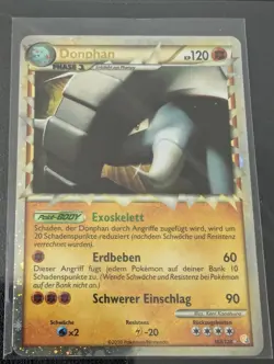 Pokemon TCG Donphan Prime Heartgold & Soulsilver 107/123 Holo Rare Deutsch - Image 1