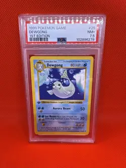 1999 Pokemon Base Set First Edition #25 Dewgong PSA 7.5 NM+ - Image 1