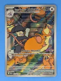 Team Rocket's Raticate 202/182 Pokemon TCG Illustration Rare SV10: Near Mint - Image 1