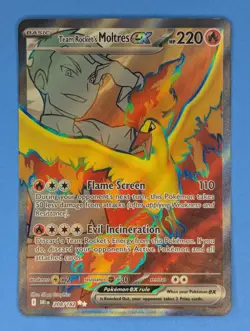 Team Rocket's Moltres ex 208/182 Pokemon TCG Ultra Rare SV10: Destined Rivals NM - Image 1