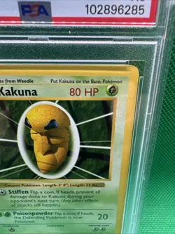 PSA 8 1st Edition Kakuna 33/102 Base Set Pokemon 1999 - Image 3