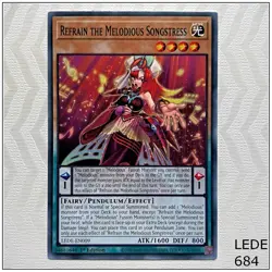 Refrain the Melodious Songstress - LEDE-EN009 - Common 1st Edition Yugioh - Image 1