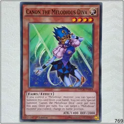 Canon the Melodious Diva - NECH-EN004 - Common 1st Edition Yugioh - Image 1