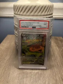 Pokemon TCG Charizard v SWSH Black Star Promos Holo Card SWSH260 PSA 9 - Image 1