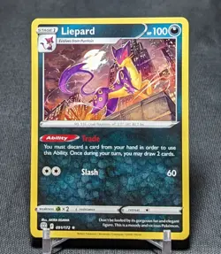 Liepard Regular Rare Darkness 2022 Brilliant Stars Pokemon TCG Card 091/172 - Image 1