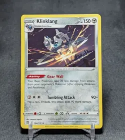Klinklang Regular Rare Metal Type 2022 Brilliant Stars Pokemon TCG Card 104/172 - Image 1