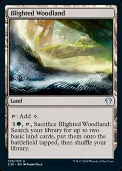 Blighted Woodland - Near Mint MTG Commander 2020 Ikoria - Image 1