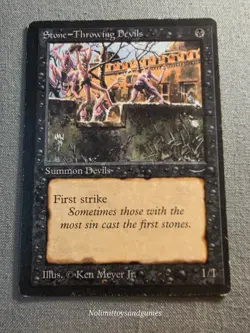 MTG Arabian Nights STONE-THROWING * DEVILS Magic The Gathering - Image 1