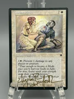 Combat Medic Mtg Fallen Empires Magic the Gathering Auto Signed Liz Danforth - Image 1