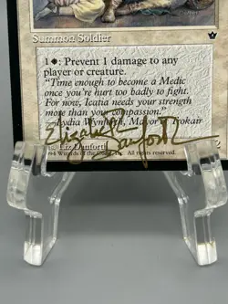 Combat Medic Mtg Fallen Empires Magic the Gathering Auto Signed Liz Danforth - Image 2