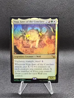 MTG Voja, Jaws of the Conclave Prerelease Foil Card 0432 Magic Gathering Mythic - Image 1
