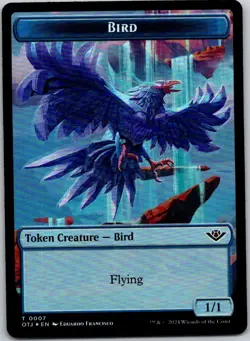 Magic the Gathering Foil Bird Token & Treasure Outlaws of Thunder Junction MTG - Image 1