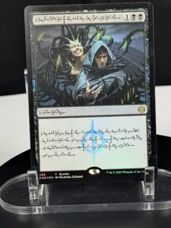 MTG Phyrexian Arena PHYREXIAN TEXT FOIL NM ONE Bund le Promo #0283 Rare Draw - Image 1