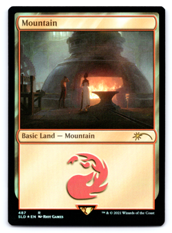 Mountain (Secret Lair x Arcane: Lands) FOIL - Secret Lair MTG - Image 1