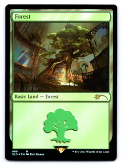 Forest (Secret Lair x Arcane: Lands) FOIL - Secret Lair MTG - Image 1