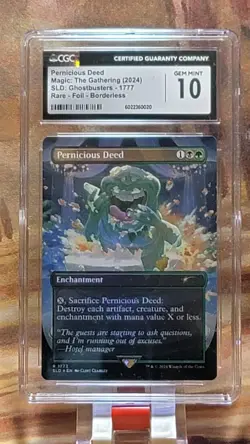Pernicious Deep Foil MTG Secret Lair Drop Ghostbusters CGC 10 Gem Mint - Image 1