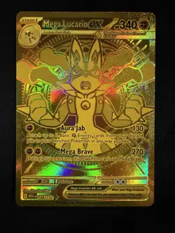 Mega Lucario ex #188/132 - Pokemon ME01: Mega Evolution Mega Hyper Rare Card - Image 1