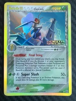 Pokemon TCG Beedrill Delta Species 1/113 Delta Species Reverse Holo LP - Image 1