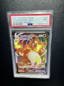 Pokemon SWSH Charizard VMAX Full Art-2020 Darkness Ablaze #020/189-PSA 9 Mint!! - Image 4