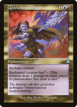 Quicksilver Dagger (FOIL) x1 - MTG Dominaria Remastered DMR #363 - Image 1
