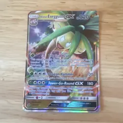 Pokemon TCG Alolan Exeggutor GX 74/131 Forbidden Light Holo Full Art - Image 1
