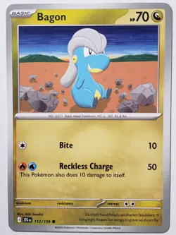 Bagon 112/159 NM / M - Journey Together Pokemon Card - Miki Tanaka Art - Image 1