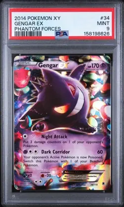 Pokemon Gengar EX XY Phantom Forces #34 PSA 9 Mint - Image 1