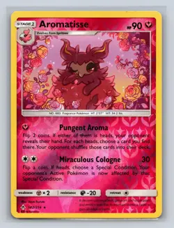 Aromatisse 142/214 Rare Unbroken Bonds Pokemon Reverse Holo LP - Image 1