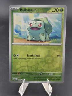 Bulbasaur Reverse Holo - 001/165 Common Pokemon SV: Scarlet & Violet 151 - Image 1